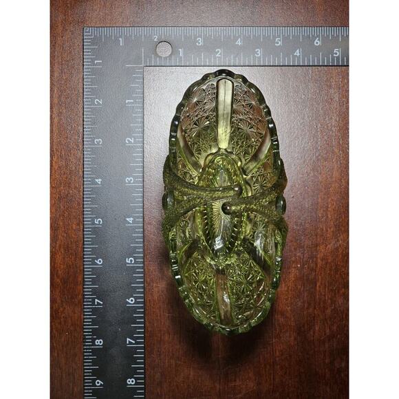 Vintage Cool Green Glass Small Basket - Picture 6 of 7